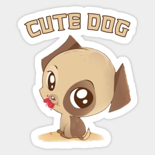 Limited Edition - Cool Cute Dog Illustration T-Shirt Sticker